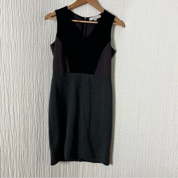 Ann Taylor loft herringbone color block sheath dress sz 2P - Picture 4 of 7